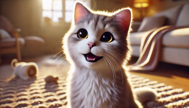 A happy cat