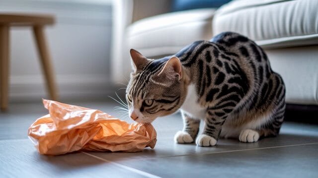 Why Does My Cat Chew on Plastic Bags