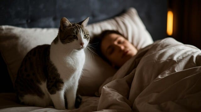 Why Does My Cat Stare at Me While I Sleep