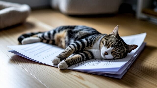 Why Do Cats Like Sleeping on Paper-PetWynn