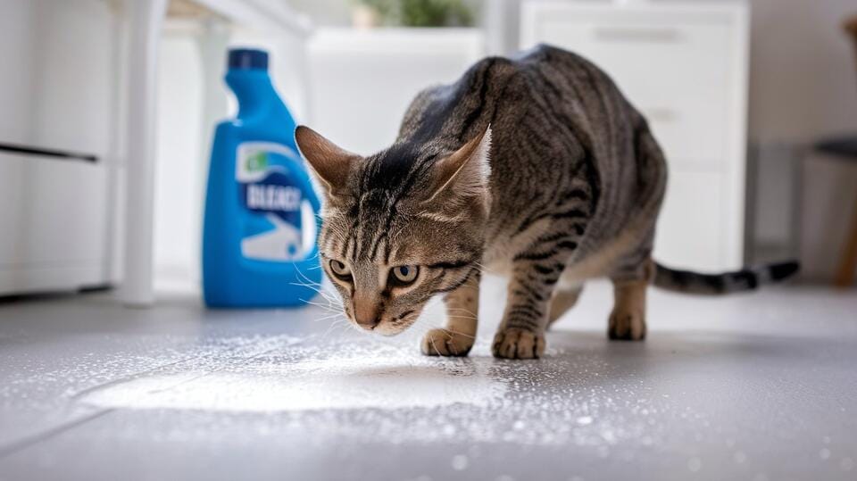 Why Do Cats Like the Smell of Bleach - petwynn