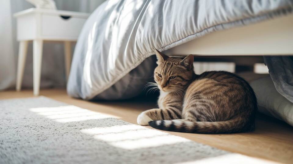 Why Does My Cat Sleep Under the Bed - petwynn