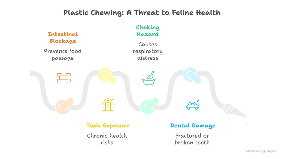 why does my cat chew on plastic - petwynn