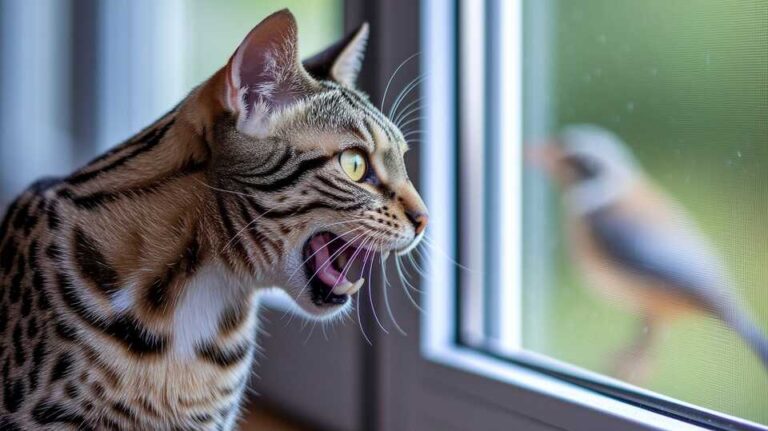 cat chattering at birds - petwynn