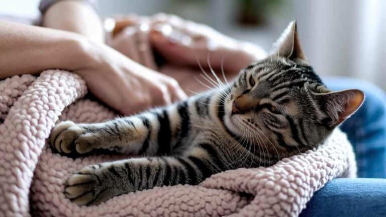 cat kneading with claws out - petwynn