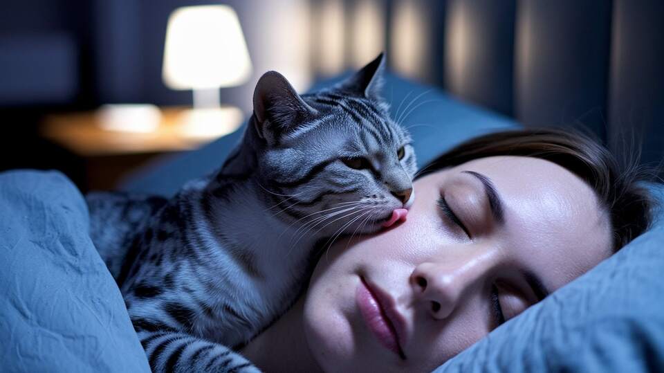 why does my cat lick my face when I sleep - petwynn