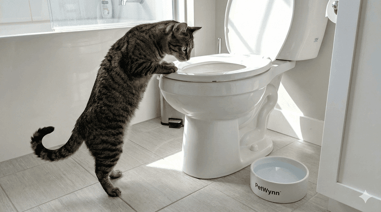 Cat Drinks from Toilet But Not Water Bowl - petwynn