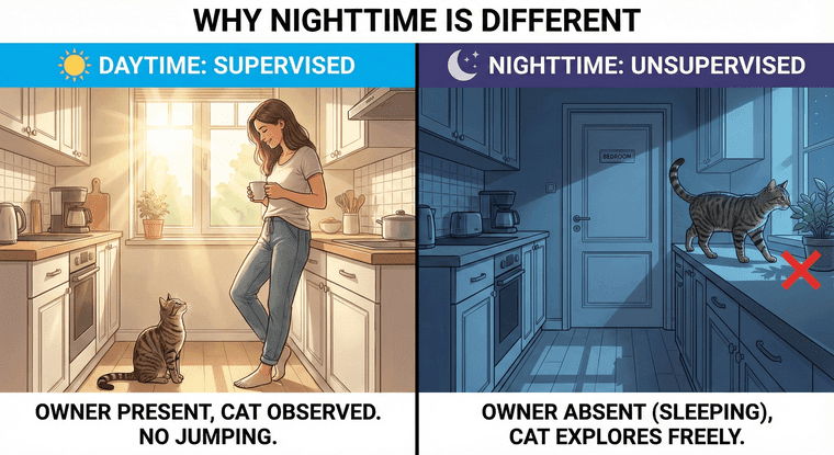How to Keep Cat Off Kitchen Counter at Night: Proven Methods That Work 2 Why Cats Jump at Night keep cat off kitchen counter at night petwynn